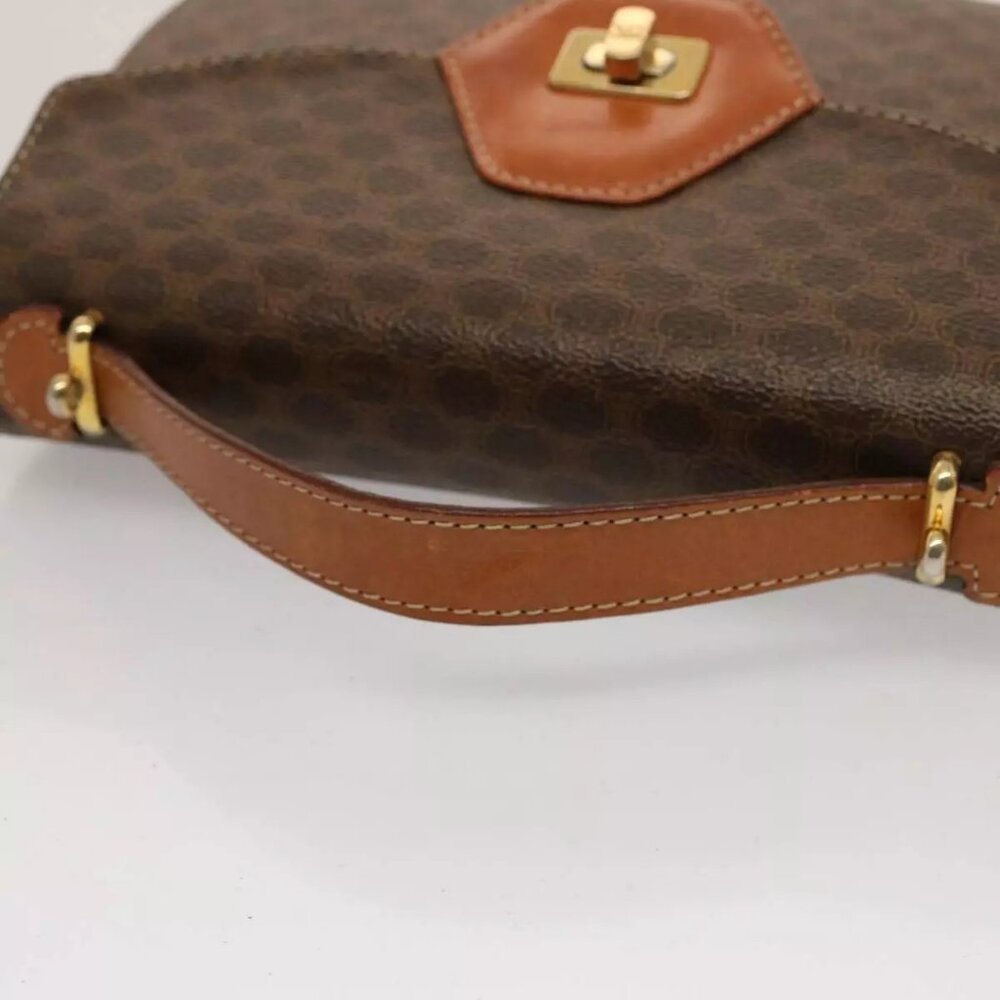 CELINE Macadam Canvas Hand Bag PVC 2way Brown Auth - Picture 10 of 16